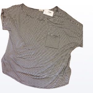 plus size shirt size 2X NWT E Luna striped black & white